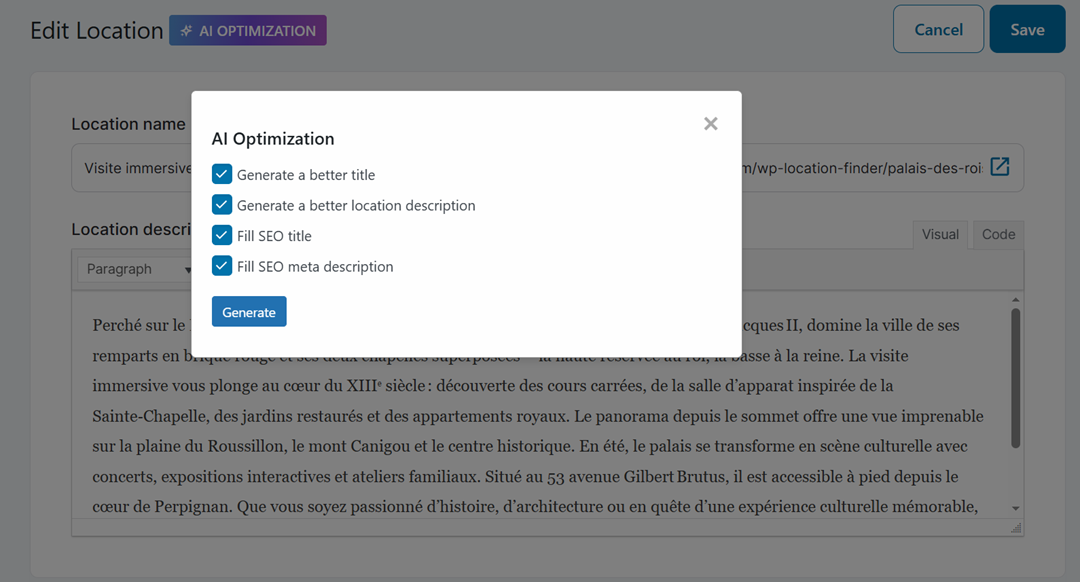Otimização de IA Única - Como a IA Pode Melhorar a Experiência de Mapas Locais para Usuários do WordPress