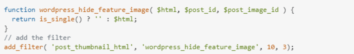 Умовні оператори для виключення головного зображення для конкретних записів