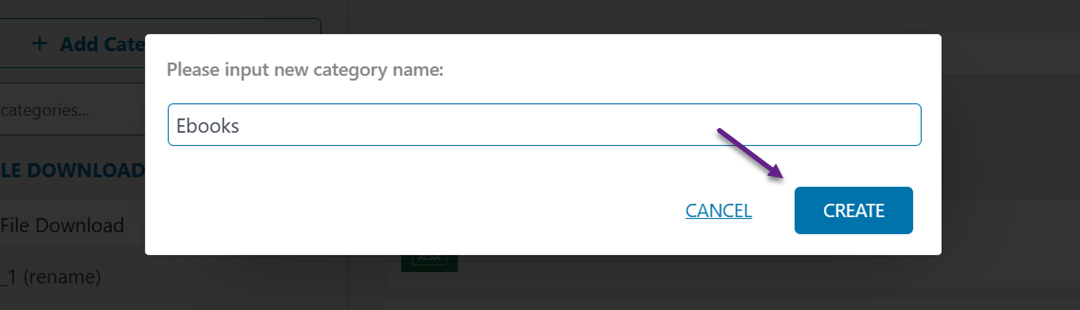 Create Folder - Selling & Managing Cloud-Based WooCommerce Digital Products with WP File Download
