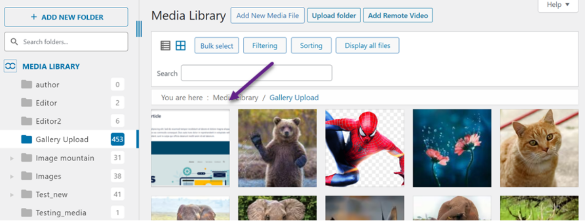 Drag n drop Move File Media Library