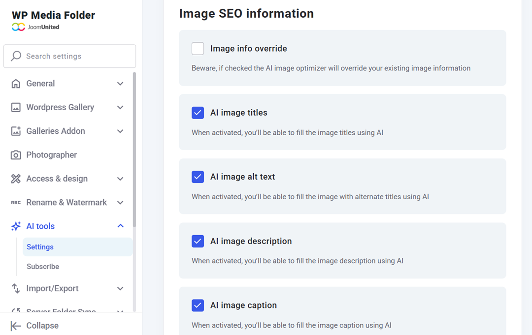 Image SEO Information - How to Automatically Rename and Describe Uploaded Images via AI in WP Media Folder (Save Time & Improve SEO)