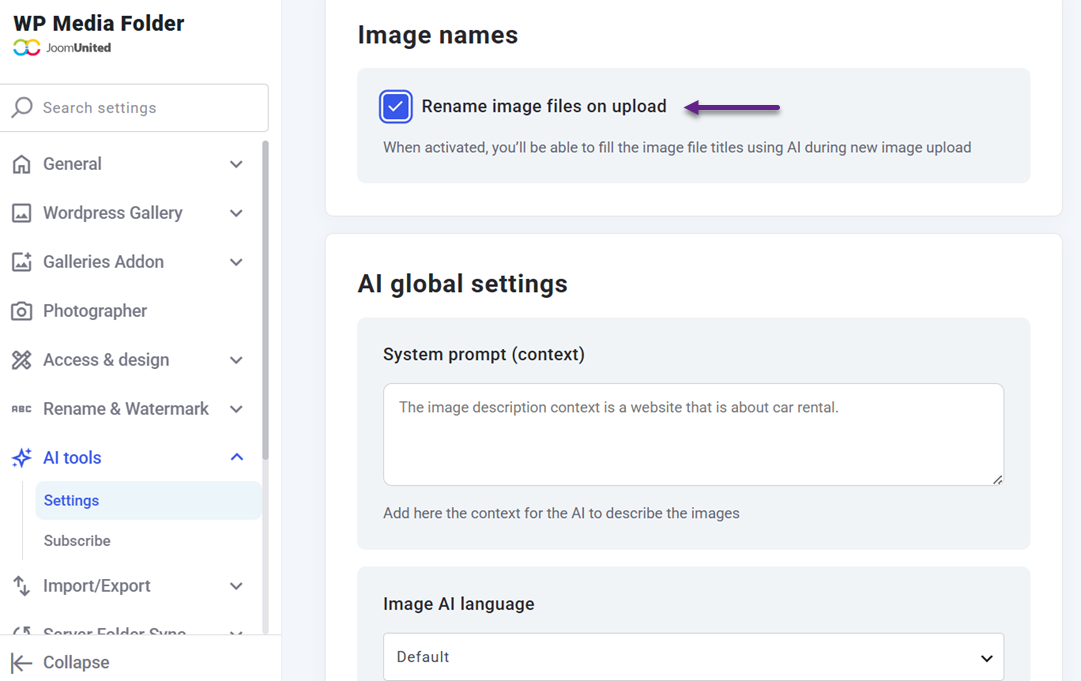 Rename Images - How to Automatically Rename and Describe Uploaded Images via AI in WP Media Folder (Save Time & Improve SEO)