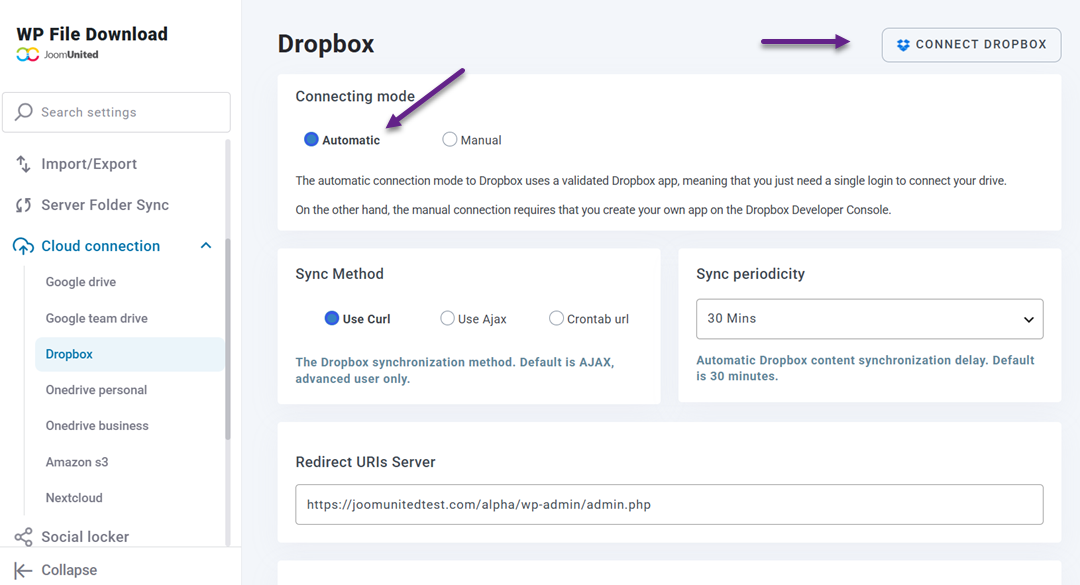 Combine Dropbox Sync + Access Control in WP File Download for Secure Team Collaboration
