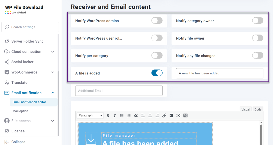 Set Up Automated Download Notifications for Cloud-Hosted Files in WP File Download