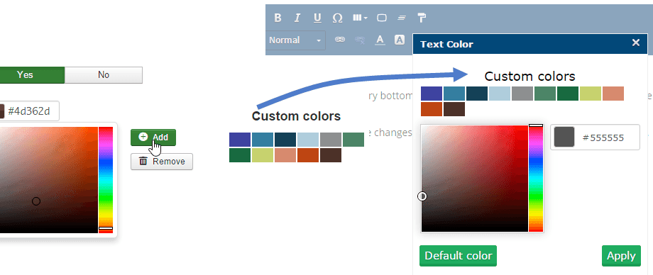 custom colors