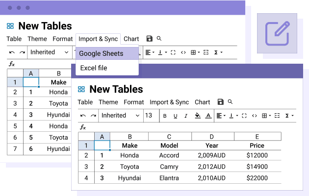 Εισαγωγή και επεξεργασία περιεχομένου αρχείου Excel