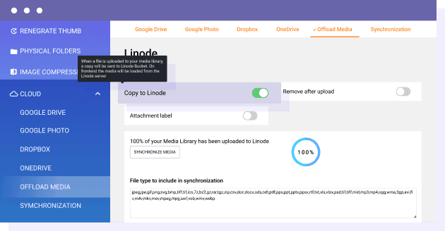 Last ned WordPress-medier automatisk til Linode
