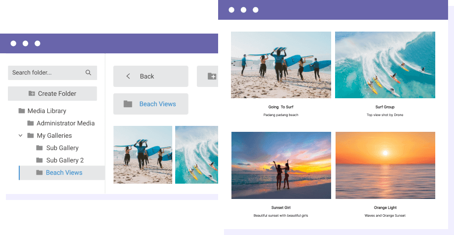 Uppdatera ett galleri genom att uppdatera bilderna i din mapp