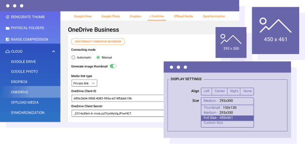 สร้างและย้ายรูปขนาดย่อของสื่อไปยัง OneDrive Business