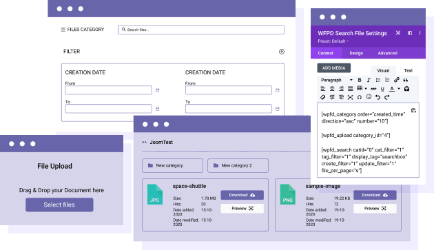 Inserisci il WP File Download in DIVI utilizzando lo shortcode