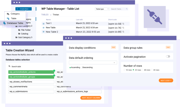 Visuele verbinding met de inhoud van de WordPress-database