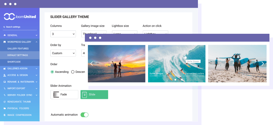 Define the Default Gallery Theme Setting and Work Faster