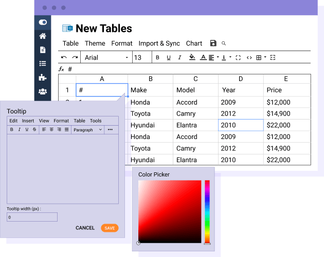 Plugin puternic WordPress Table