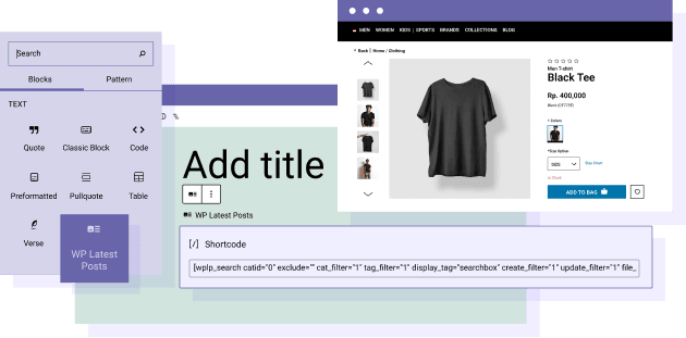 WooCommerce latest products integrated in page builders