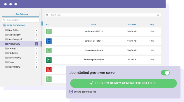 Limit the document preview by file format