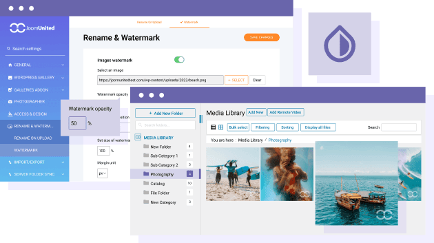 Watermark for your WordPress media library with transparency