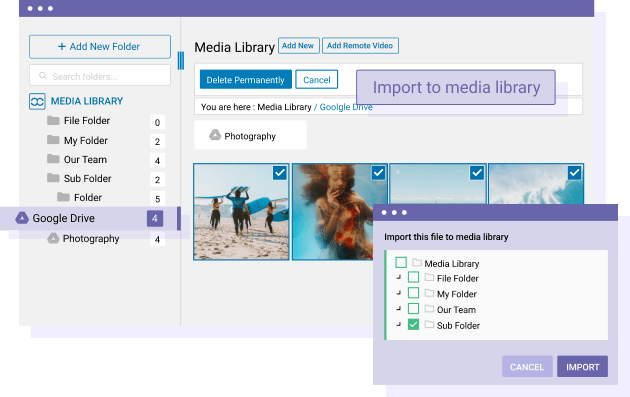 Import Google Drive media to your WordPress media library