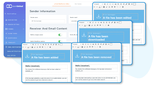 Customize your Emails notification content