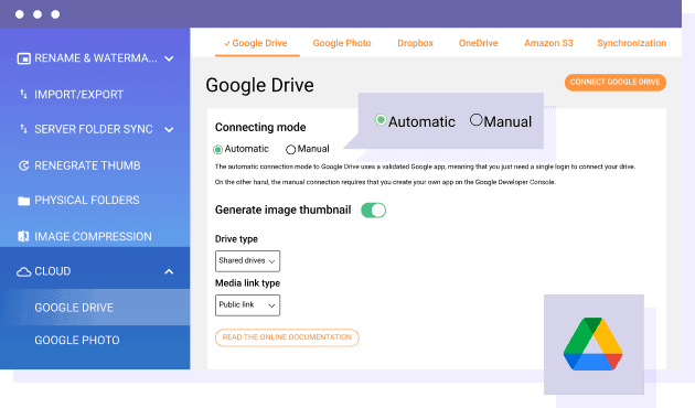 Como conectar facilmente o Google Drive à biblioteca de mídia?