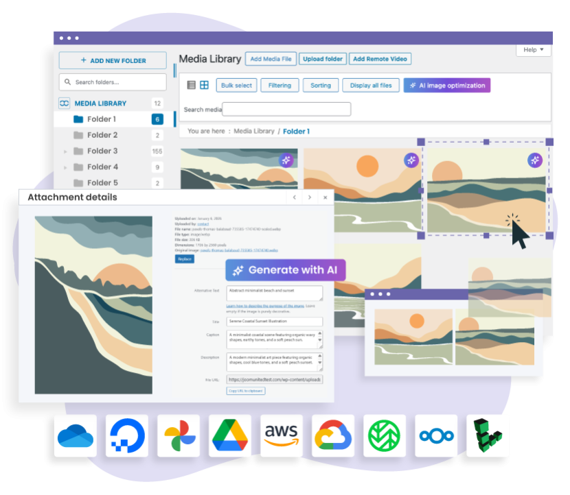 WP Media Folder, wtyczka do folderu multimediów i galerii dla WordPressa
