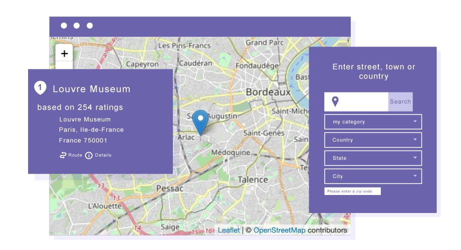 Configurable Themes for Location Search