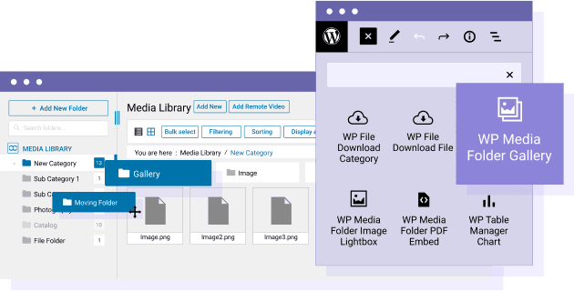  Folder multimediów dla edytora WordPress Gutenberg 