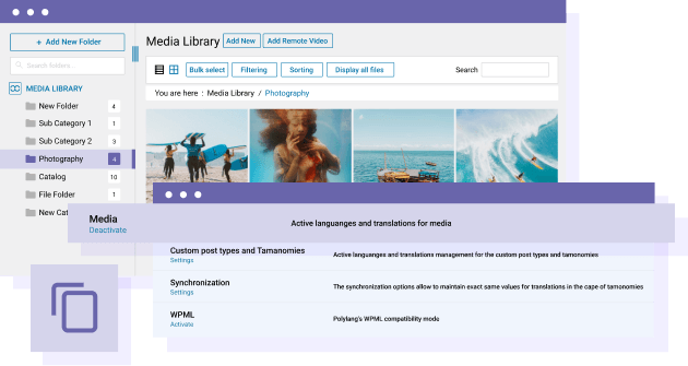 Duplikaty mediów Polylang do tłumaczenia