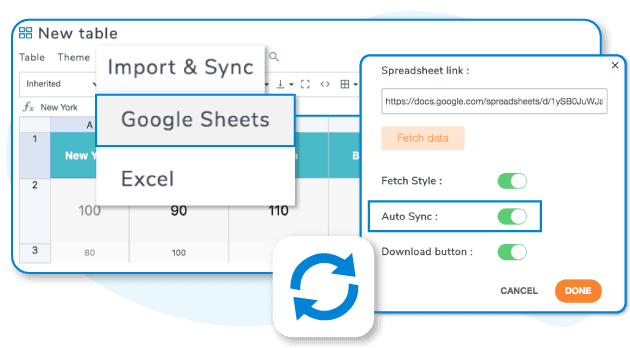 Automatic Google Sheets synchronization
