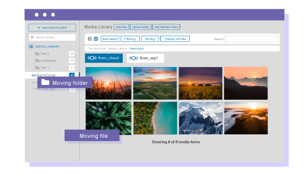 Przenieś multimedia z biblioteki multimediów WordPress do Nextcloud 