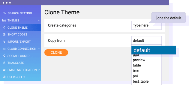 Clone and create custom file download themes