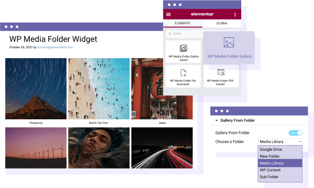 Buat galeri media dari folder di Elementor