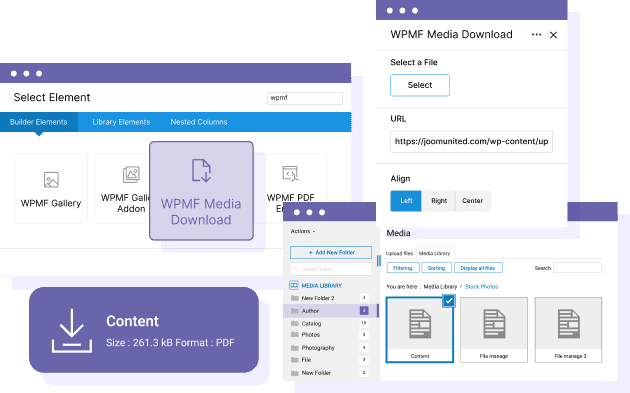 The download media button for Avada Builder