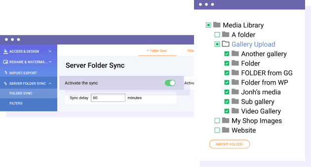 Synchronize server folders with WordPress media folders