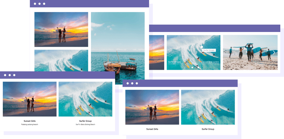 Create Designed Galleries with 4 Highly Customizable Themes
