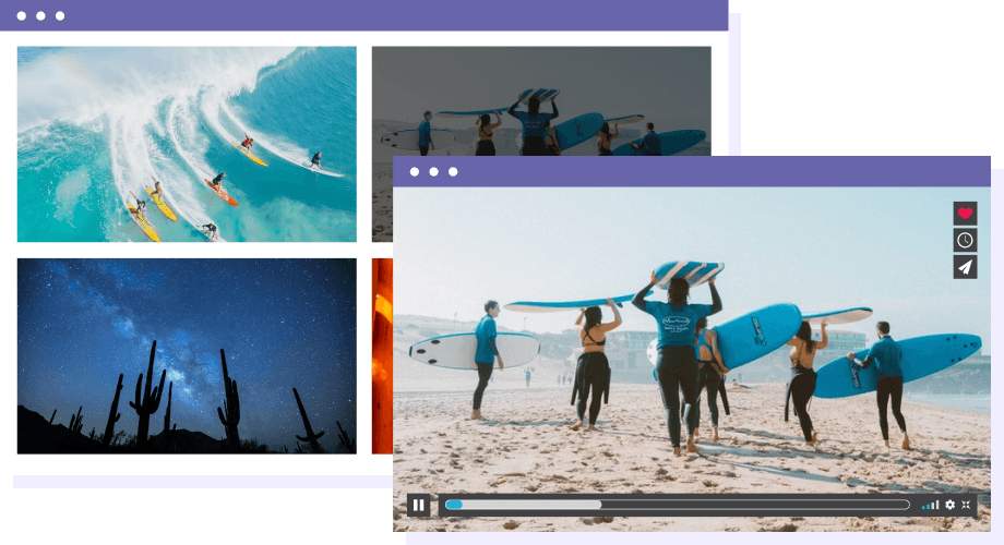 Youtube, Vimeo og Dailymotion Video Gallery