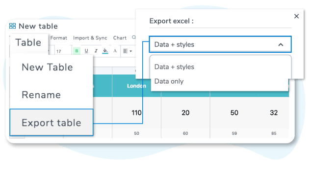 Export your WordPress table as an Excel file