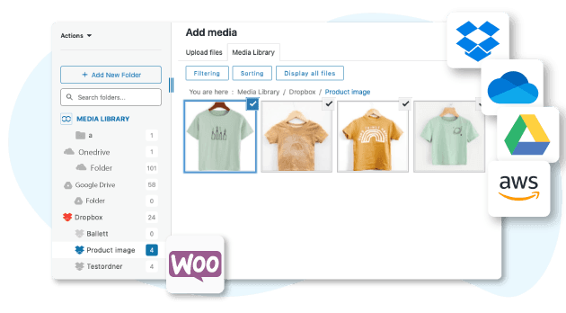 Load WooCommerce images from clouds