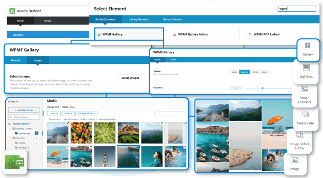 Manage media with folders in Avada image elements