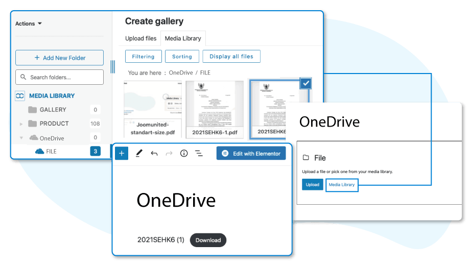 Einbetten von PDF-Dateien aus OneDrive Personal Drive in WordPress-Inhalte