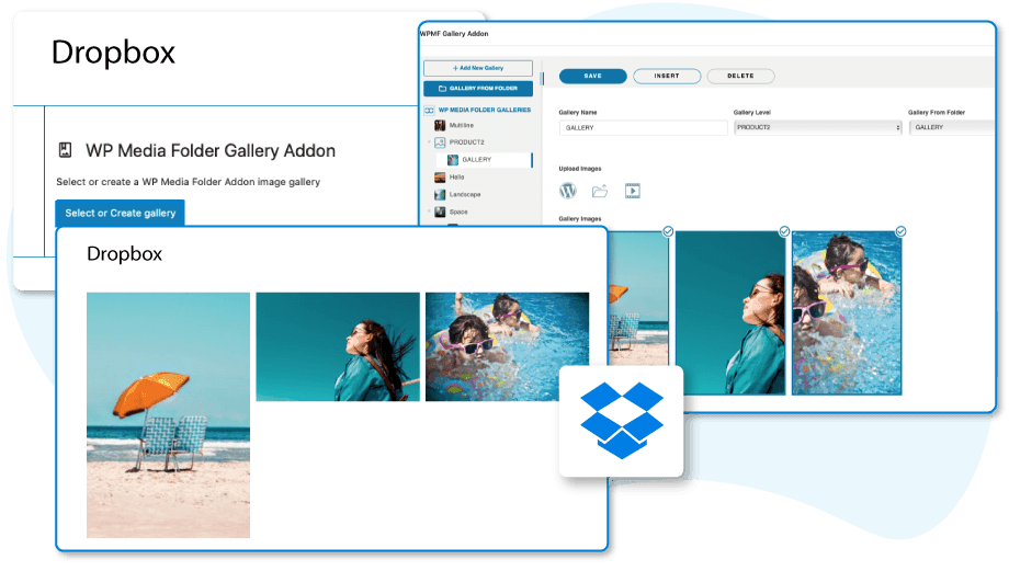 Use Dropbox Image to Create Galleries Including in Gutenberg