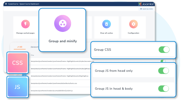 Group your CSS and JS Files