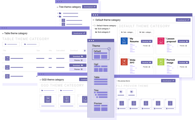 WP File Download Wordpress File Manager 5 thema&#39;s