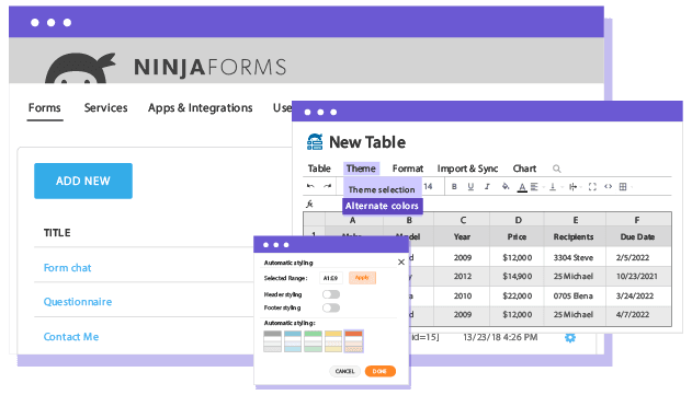 Gravity Forms HTML 数据表，实现独特且灵活的表格设计