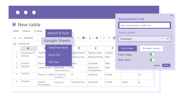 Import and display Google Sheets data in Gutenberg