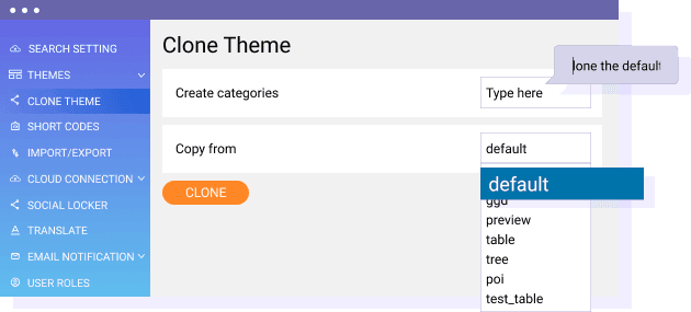 Clone and create custom file download themes