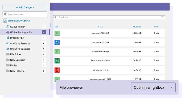 Vista previa de archivos para archivos en la nube