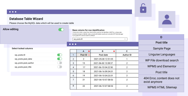 Lindungi rentang sel basis data agar tidak diedit