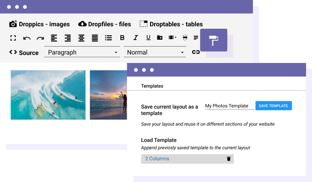 Save the Layouts Using the Template Manager