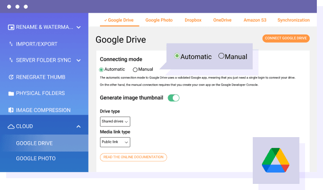 Como conectar facilmente o Google Drive à biblioteca de mídia?