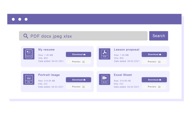 WordPress-Dateisuchmaschine in Dateikategorien